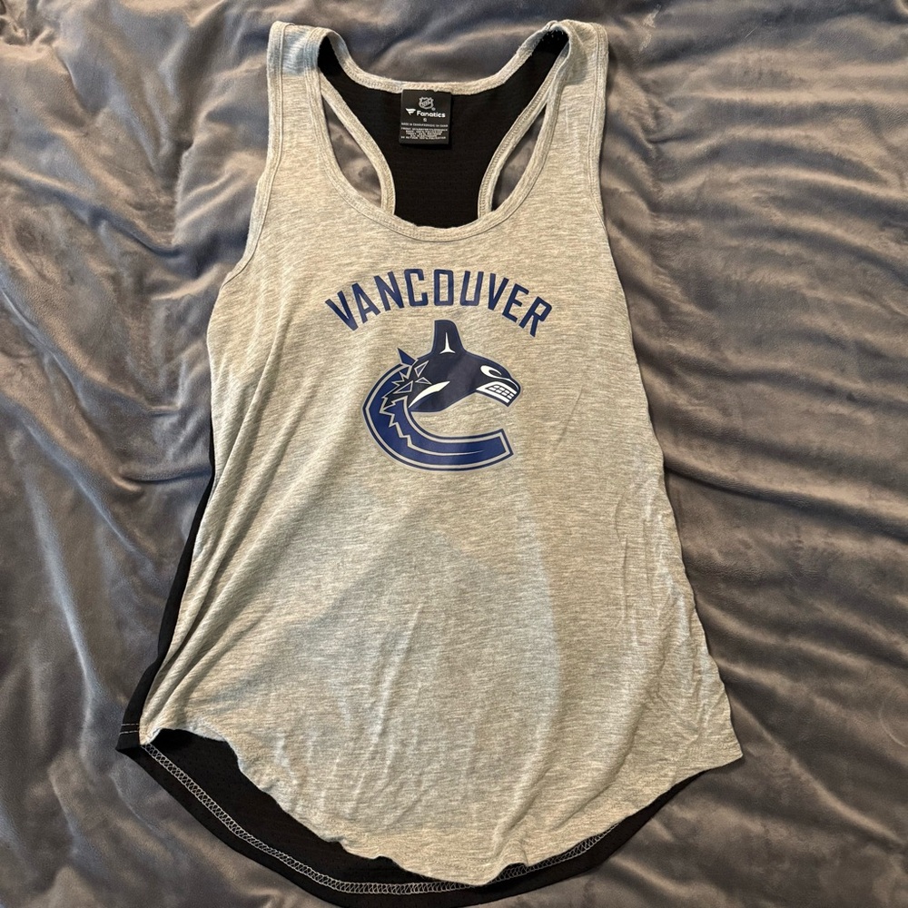 Vancouver Gray and Black Tank Top